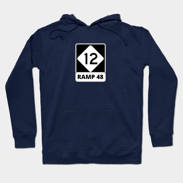 Highway 12 Ramp 48 Hoodie by Trent Tides